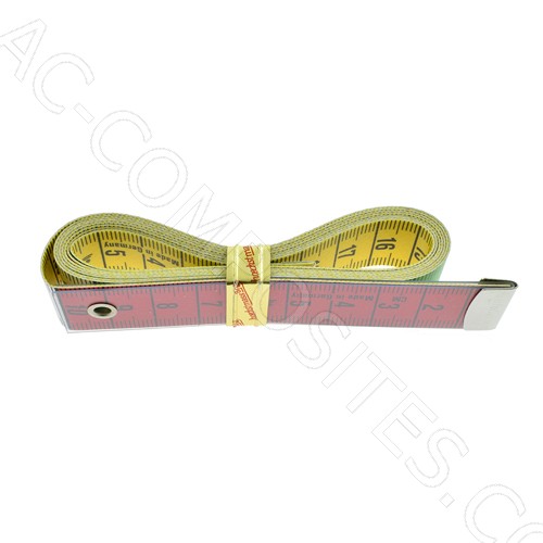 [B73] Tape Measure cm/cm, 18mm x 150cm (60") with Reinforced Plastic End (10 cm) # 59107