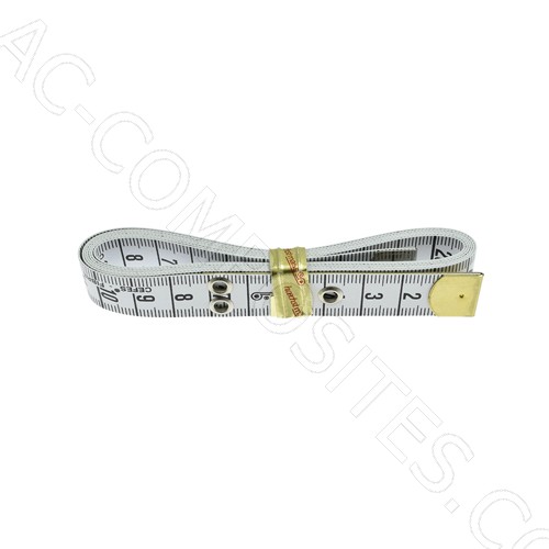 [B76] Tape Measure cm/cm, 15mm x 150cm (60") - Fiberglass - with Reinforced Metal End (10 cm) # 65107