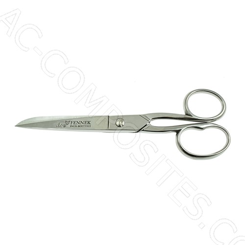 [C37/7] Nożyczki Krawieckie Stal Nierdzewna 18 cm (7") Piaskowane - Made in Italy (FENNEK)