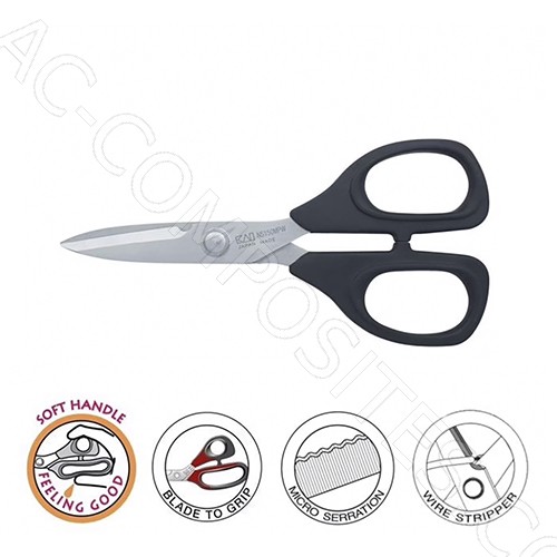 [C5150MPW] N5150MPW KAI | 6" (150mm) Multi-Purpose Scissors, Micro Serrated
