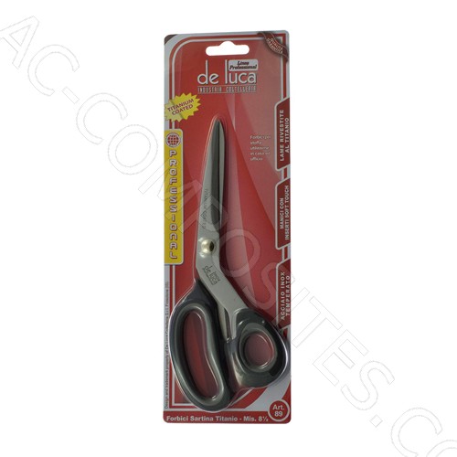 [C541] FORBICI 8-1/2" (21,5 cm) MANICO SOFT TOUCH NERO E GRIGIO
