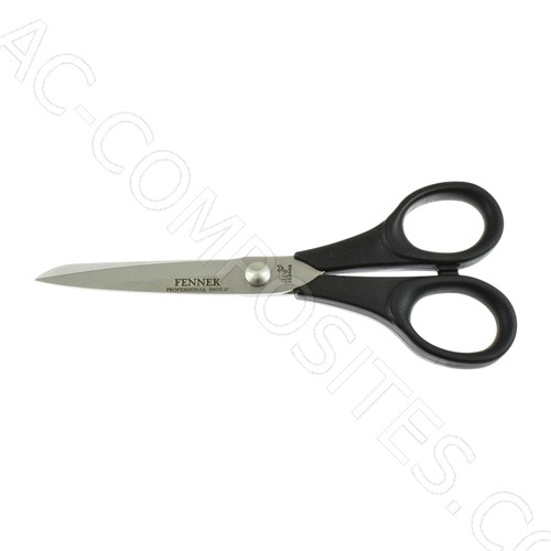 [C546/1] Schneiderschere aus Edelstahl 15,2 cm (6"), Kunststoffgriffe - Made in Italy (FENNEK)