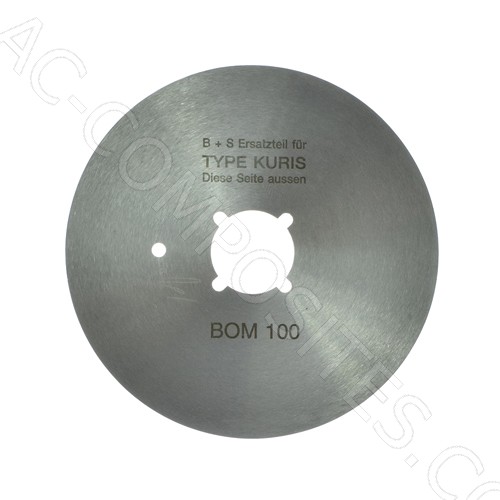 [5/K100T] Round Blade Ø 100 mm (Outer), Ø 22 mm (Inner) for KURIS BOM 101, 101S # 75612 (Made in Germany)