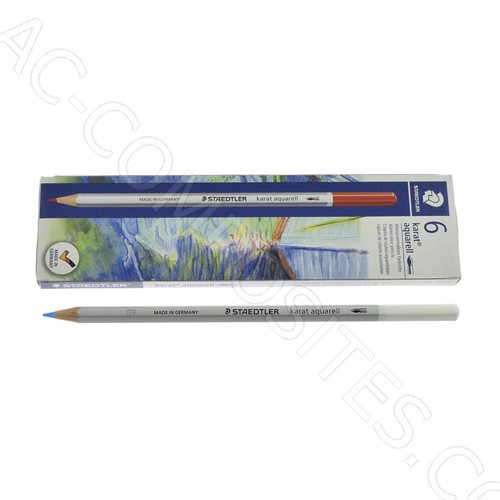 [B348/2] MATITA KARAT ACQUARELLABILE CELESTE # 125-31 STAEDTLER (6 PZ)