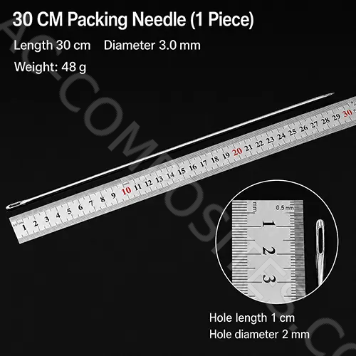 B820 | Straight Mattress Needle Ø 3 mm Silver (1 Pc)