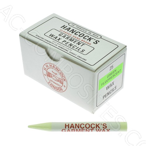 [B161/V] Wax Pencils Fluorescent Green  - HANCOCK'S (25 PCS)
