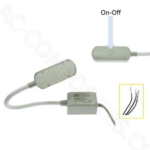 [OBS:830C] Lámpara Magnética 30 LED (3W) para Maquinas De Coser, con Interruptor Táctil Regulable 110V-250V # 830C