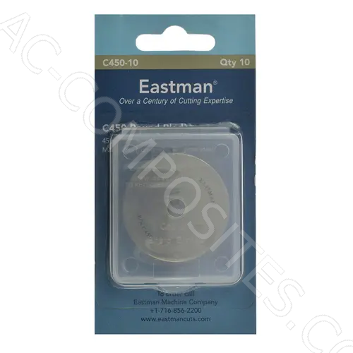 [EA:C450-10] 45mm (2.0”) Round Knife - Tungsten steel, 10 pack - Eastman # C450-10 (Genuine)