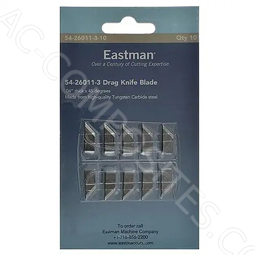 [EA:54-26011-3-10] 0,04” thick x 45 degree drag knife - Tungsten carbide steel, 10 pack - Eastman