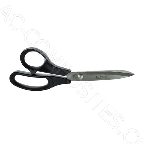 [C548] 8.5" (21.6 cm) Left-Handed Inox Scissors, Plastic Handles (Inverted Handles and Blades) - FENNEK