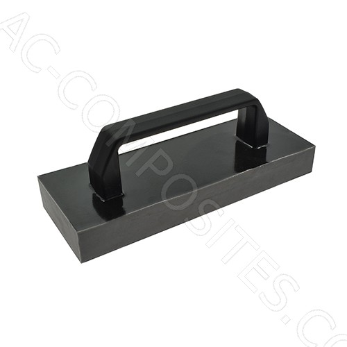 [C125/A] Poids pour Tissu en Fer Revêtu de Caoutchouc 2 kg (4.4 Pounds) - 21x7,5 cm (Made in Italy)