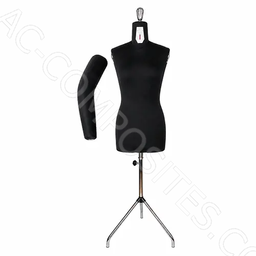 [A70/N+B] Adjustable Dummies with Arm and Tripod - Man- Sizes: 44 to 54  - BLACK - Made In Italy