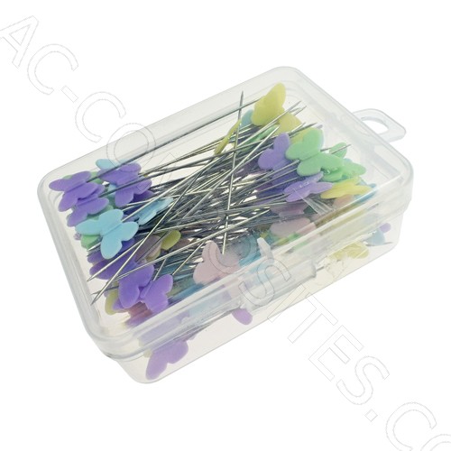 [B161] Crafters Dream Butterfly Head Pins (5 cm) - 100 pcs/pack