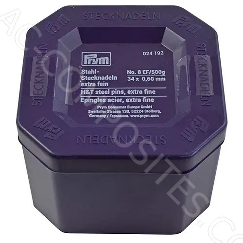 [P4/8A] Alfileres de Acero Templado Nº 8 EF - 34 mm x Ø 0,6 mm (500g) PRYM # 024192