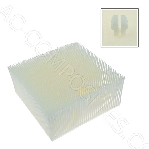 [26082] 1.6" White Nylon Bristle, Round Feet GERBER # 92910002