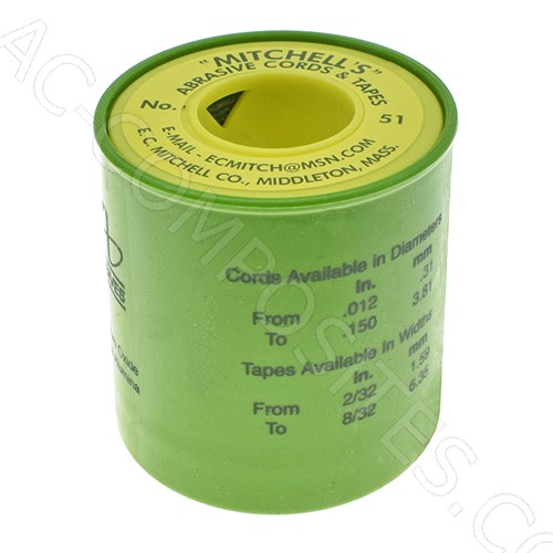 [80/51] 51 Abrasive Cord - Ø 1.4mm (0.055″), 120 Aluminum Oxide Grit (MITCHELL'S)