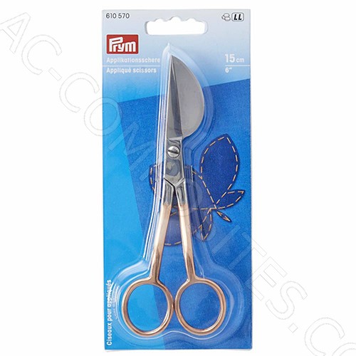[26705] 15 cm Rose Gold Applique Scissors with Curved Handles PRYM # 610570