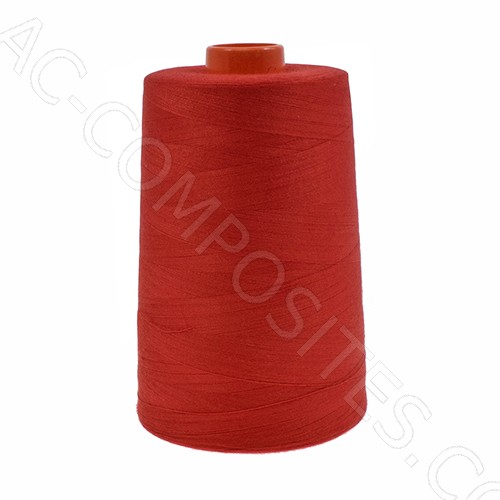 [F0005] Vermelho | Linha de Costura de Poliéster, 10000 Jardas/Bobina (9144 Metros)