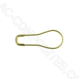 Pear-Shaped Safety Pin, 22 mm - GOLD - 1,000 pcs/bag