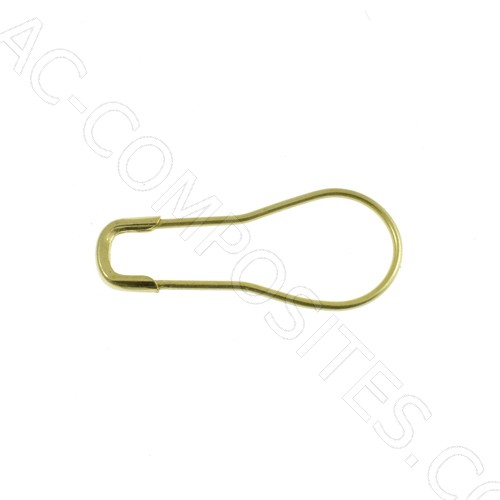 [B788/22-O] Pear-Shaped Safety Pin, 22 mm - GOLD - 1,000 pcs/bag