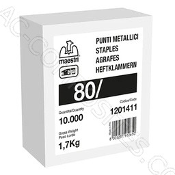 80/16 MAESTRI | Galvanized Metal Staples for Manual and Electric Staplers – 13x16mm (Pack of 10,000)