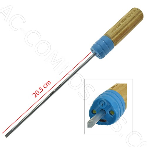 [SD8-6] Отвертка с LED-Подсветкой – 20,5 см (8") Плоский Наконечник 6 мм JACK # 811767 (Оригинал)