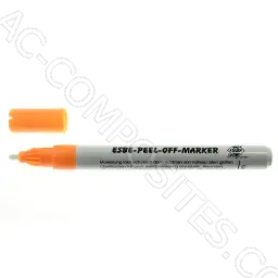 Peel-Off-Marker for Leather, Glass, Metal - Orange - (10 Pcs/Box)