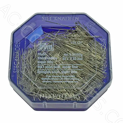 [P4/6E-FINE] Steel Pins No. 6 SF - 30 mm x Ø 0,5 mm (00g) PRYM # 024120