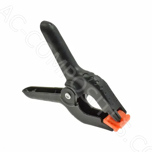 [30650/3] Clemă cu Arc din Plastic Tip A 3" (9 x 7,5 cm) Adâncime Gât 3,6 cm Deschidere 4,7 cm Neagră