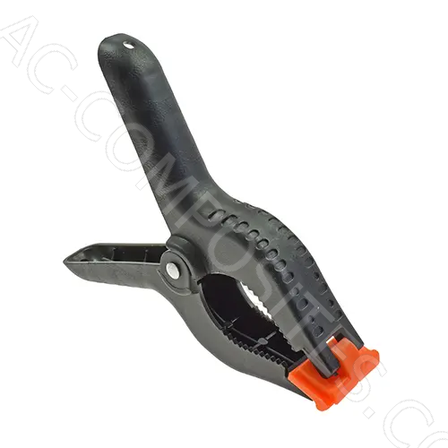 [30650/6] Clemă cu Arc din Plastic Tip A 6" (14,5 x 12,5 cm) Adâncime Gât 6,7 cm Deschidere 8,4 cm Neagră