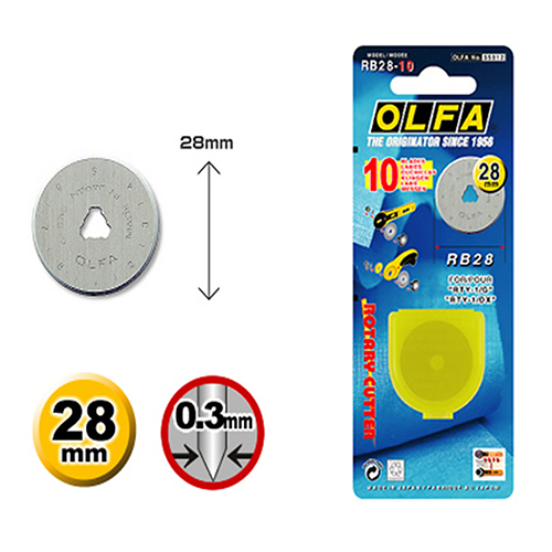 [B802/10] Blades Ø 28 mm (10 Pcs) # RB28 (OLFA)