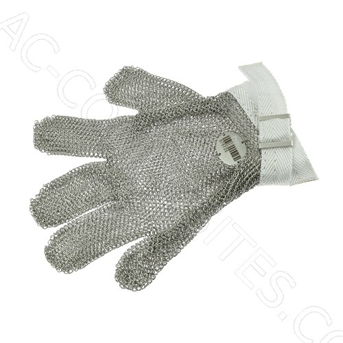 [153/1] Gant Anti-Coupure en Maille de Métal Réversible - Taille No. 1 = S (Blanc)