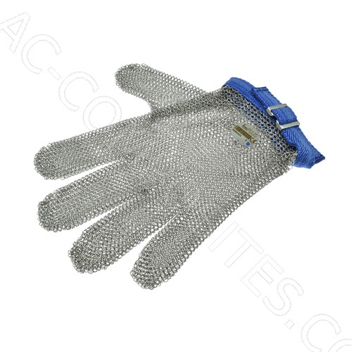 [153/3] Umkehrbarer Schnittfester Metallhandschuh - Größe No. 3 = L (Blau)
