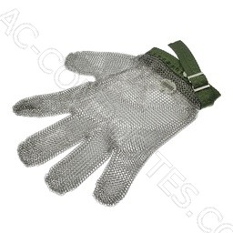 Reversible Metal Mesh Cut-Resistant Glove - Size No.5 = XXL (Dark Green)