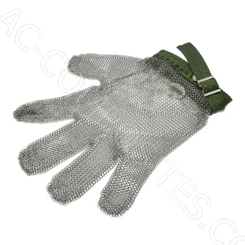 [153/5] Gant Anti-Coupure en Maille de Métal Réversible - Taille No. 5 = XXL (Vert Foncé)