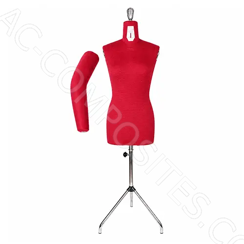 [A70/R+B] Adjustable Dummies with Arm and Tripod - Man- Sizes: 44 to 54  - RED- Made In Italy