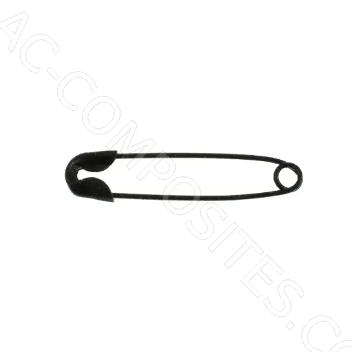 [B31/22-N] Alfinetes de Segurança 22 mm PRETOS Niquelados (Caixa de 1000 Un)