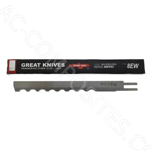 [1/GOLEK8] 8" Wavy HSS Blades for Eastman, KM Cutting Machines # 8KM-HSS (GOLDEN EAGLE)