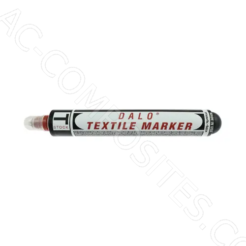 [B312/1R] Dalo® Textil Permanentmarker - Kunststoffspitze Ø 2 mm - Rot