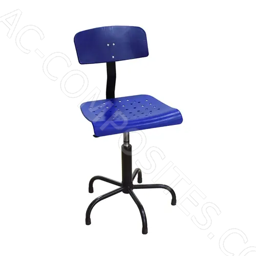 [CO:A-B] Blue PVC Chair Adjustable Height 44-58 cm with Metal Base (Comel)