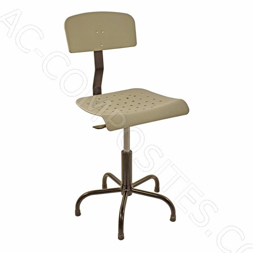 [CO:A-G] Grey PVC Chair Adjustable Height 44-58 cm with Metal Base (Comel)