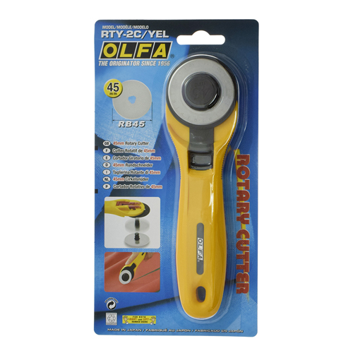 [B821/GIALLO] Cutter Rotatif - QUICK CHANGE Ø 45 mm # RTY-2C/YEL (OLFA)