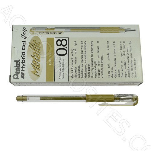 [B330/1] Gold Gel Roller Pen Ø 0,8 mm (12 Pcs) (PENTEL)