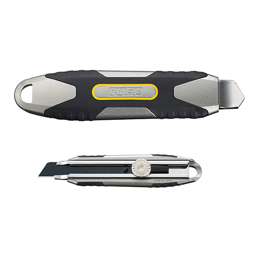 [B963] MXP-L Olfa | Mango X-Design 18mm con Canal de Cuchilla Cromado y Bloqueo de Rueda