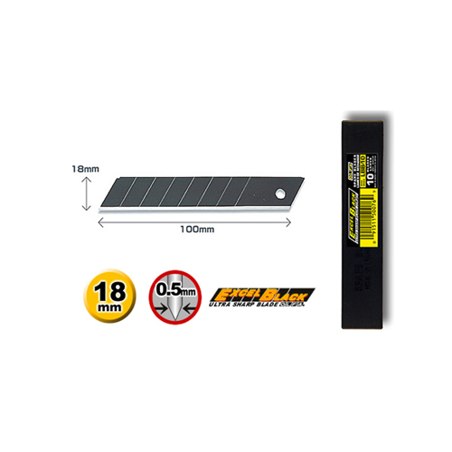 [B904/10] Lames Ultra Tranchantes à Haute Résistance 100x18 mm (10 Pcs/Pqt.) # LBB (OLFA)